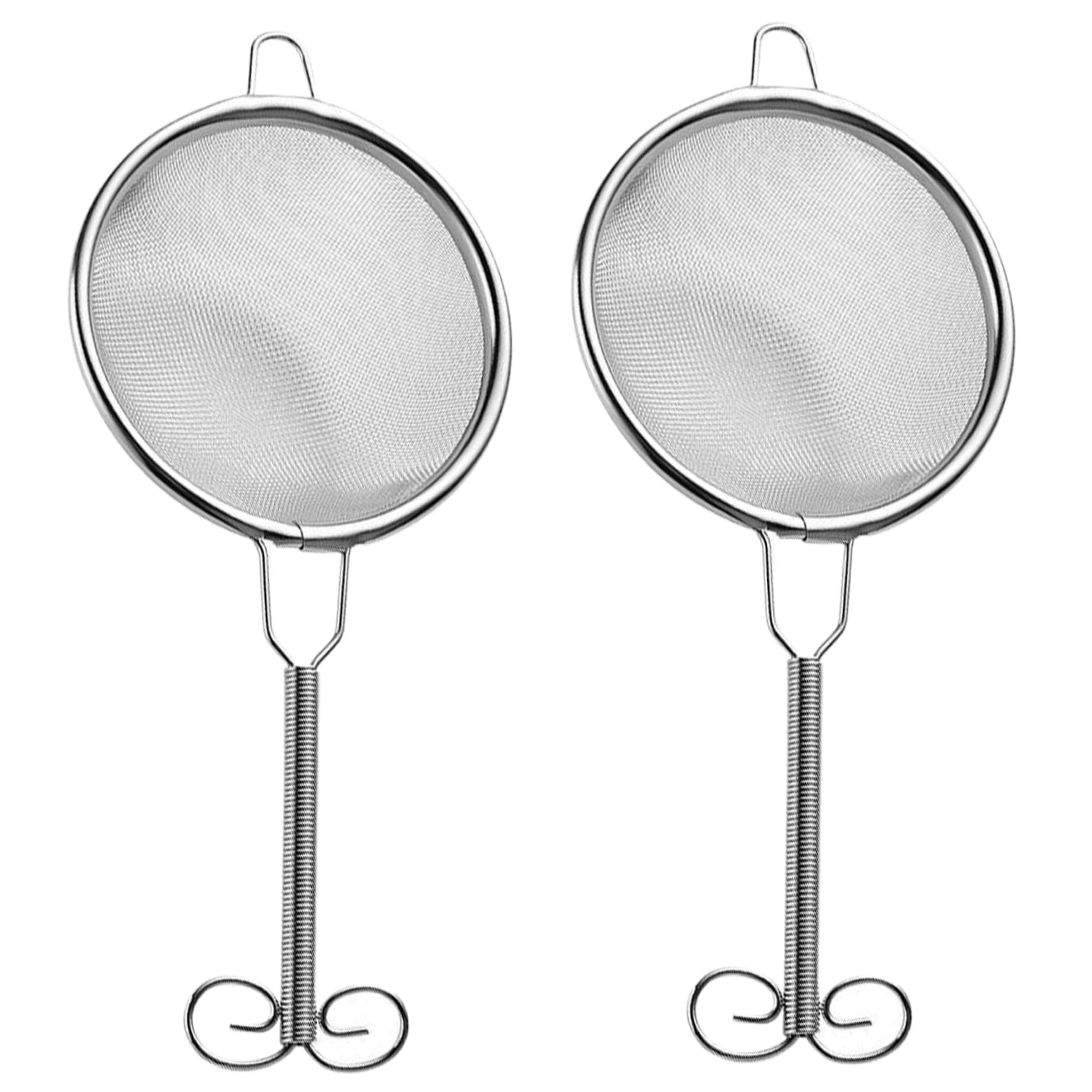 Monetais 2PCS 3in Stainless Steel Matcha Sifter, 40 Fine Mesh Tea Strainer with Handle