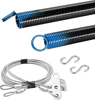Heavy Duty Electrophoresis Extension Garage Door Springs for 7ft high (90LB-Light Blue)