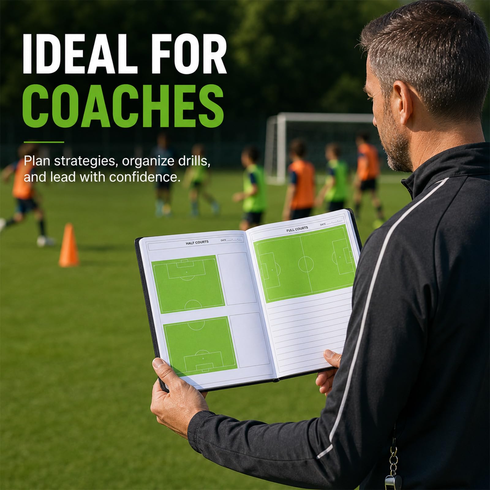 Amazon.com : chiazllta Soccer Coach Playbook Notebook 7 x 10 Inch