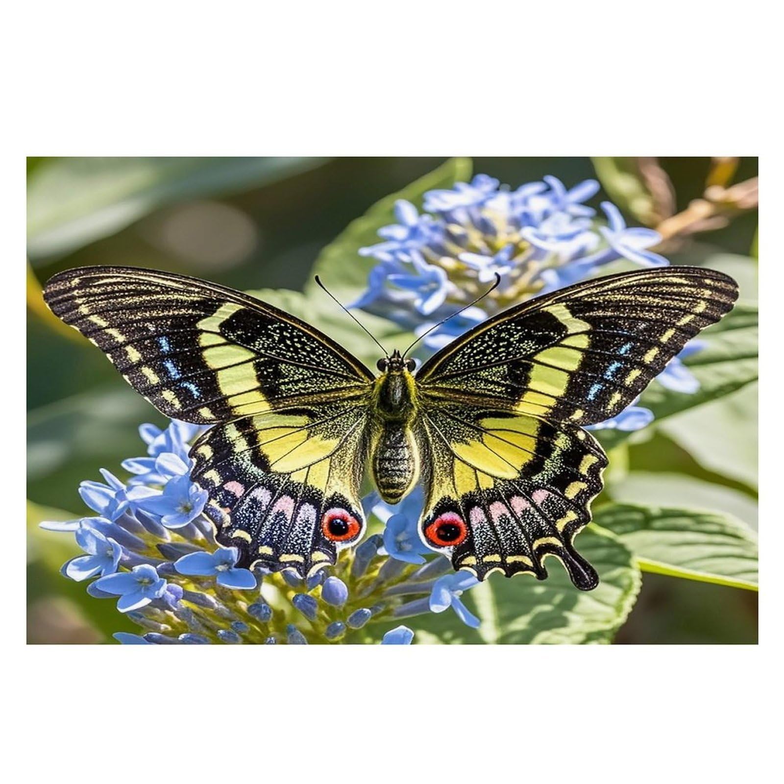 Nice Butterfly Placemats Flax Place Mats for Dining Table Rectangle Non-Slip Table Mats Heat Resistant Washable Placemat for Kitchen Home Decor Party Outdoor 12" X 18"