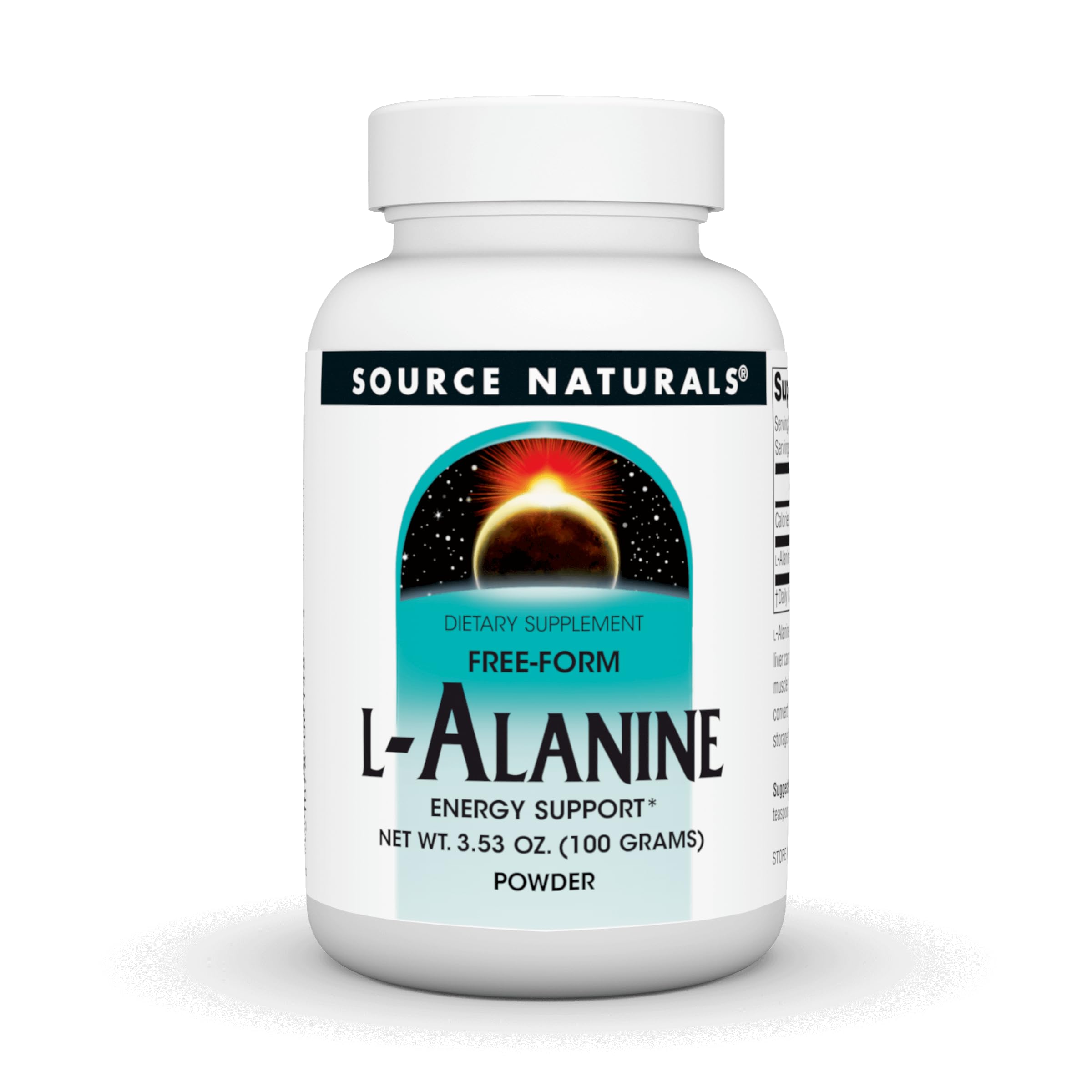 Source Naturals L-Alanine Free Form Amino Acid Supplement, Energy Support* - 100 Grams