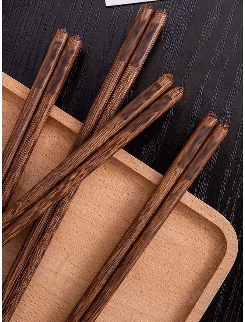 Palillos chinos reutilizables aptos para lavavajillas Palillos chinos Chopst Palillos chinos de madera reutilizables Palillos de madera aptos para lavavajillas, paquete de 10 Salud natural para coci