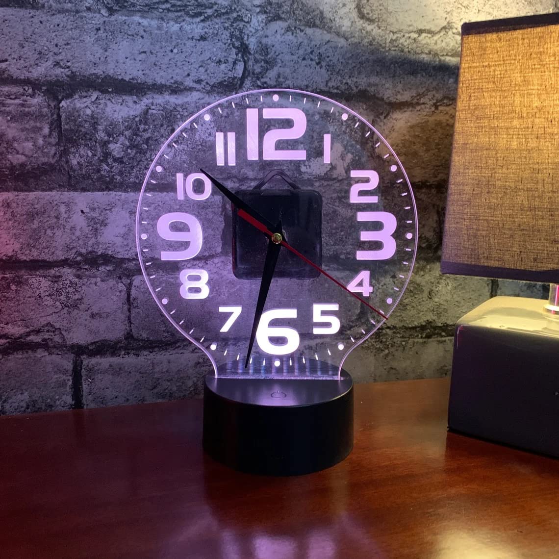 Buy SPARKLE GIFT AND DECOR 3D LED Colorful Table Clock, Birthday Gift