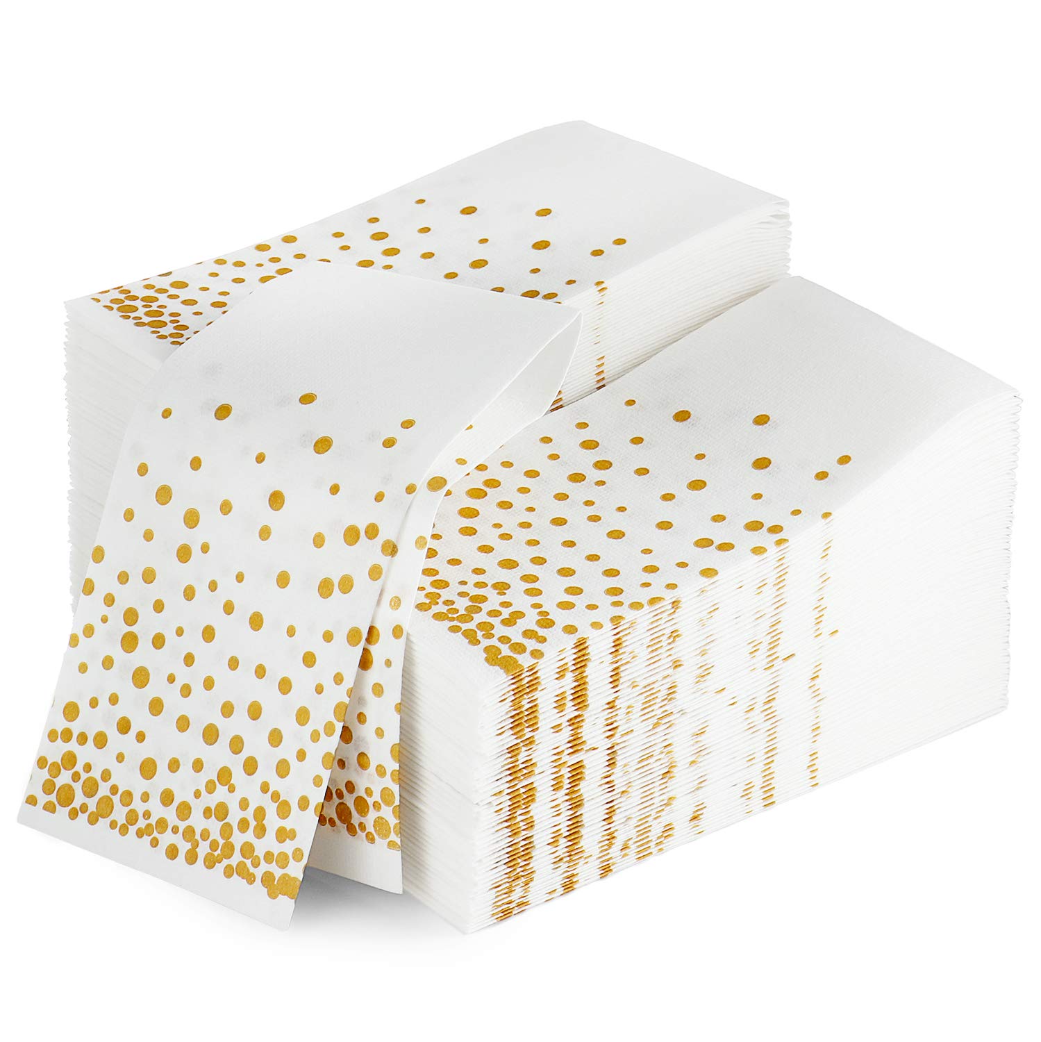StarMarGold Guest Towel Napkins - Disposable Hand Towels for Bathroom, Kitchen, & Dining, Soft Absorbent Linen Feel Paper, Disposable Dinner Napkins for Special Events, 100-Pack Guest Towels, 15.5x13