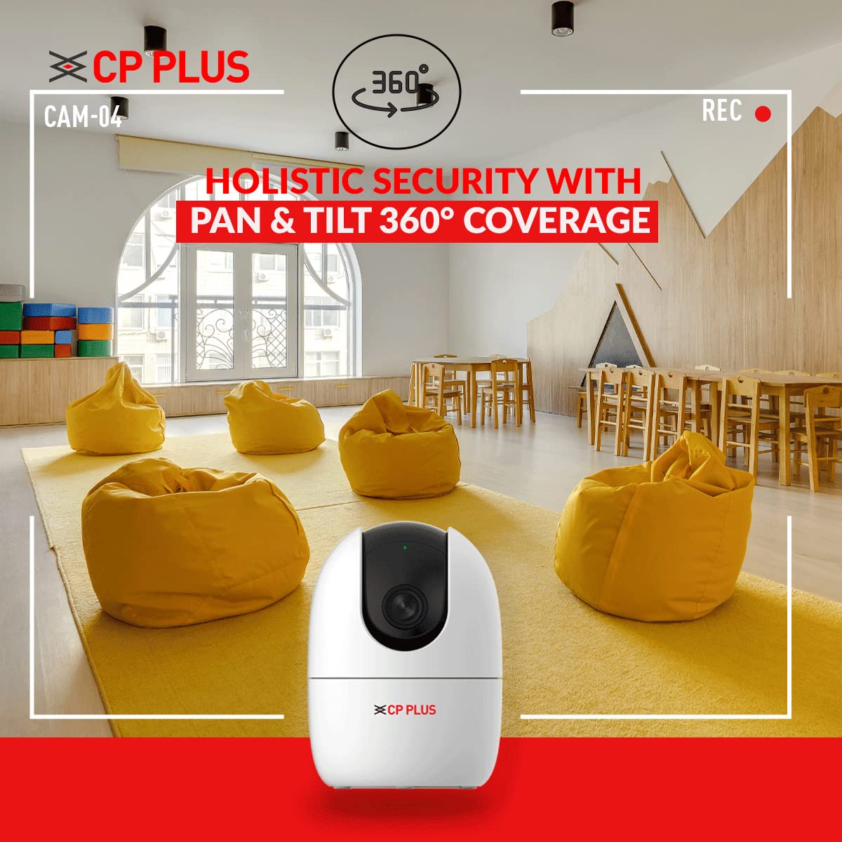 CP PLUS 2MP Wi-Fi CCTV Camera - 360° View & Motion Detection -4 CP PLUS 2MP Wi-Fi CCTV Camera - 360° View & Motion Detection -4