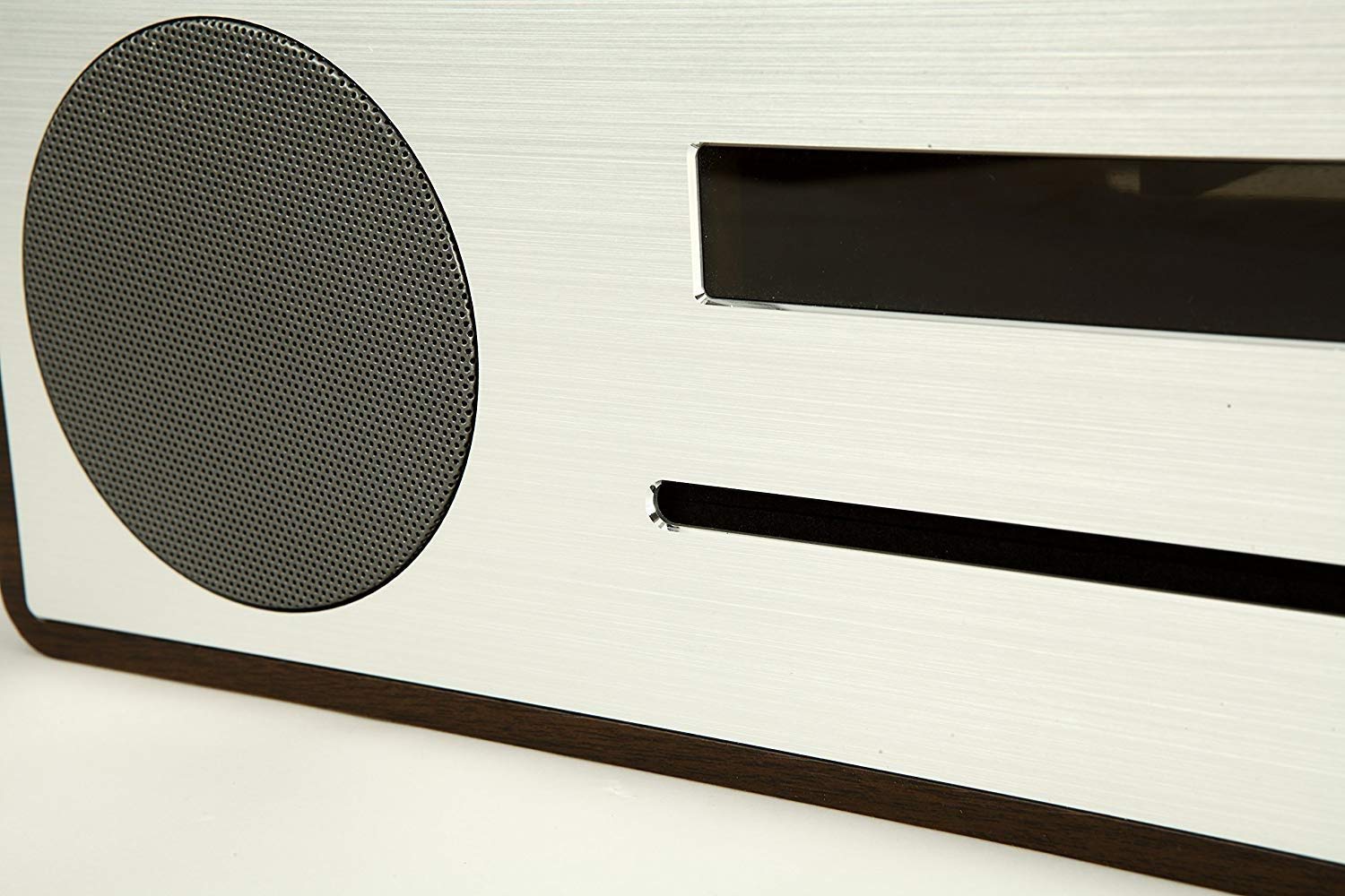 CGV CD30BT Radio Vintage CD/FM/Bluetooth/USB MP3 Aluminium/Wengé