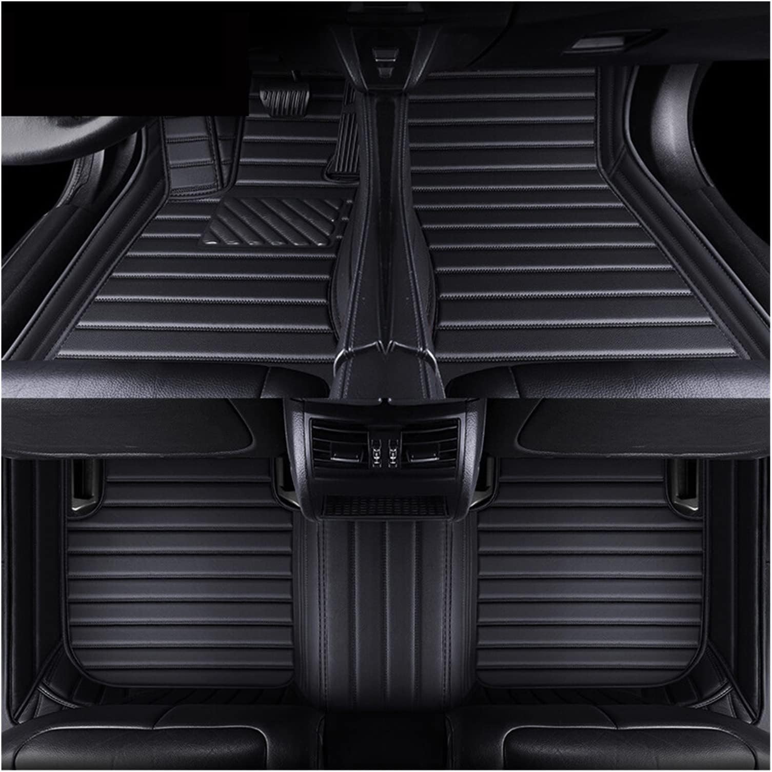 Stripe Car Floor Mats For Bmw 6 Series E63 E64 F12 F13 F06 G32 640i 645Ci 650i XDrive Custom Interior Accessories Floor Protection (Color : Black, Size : A)