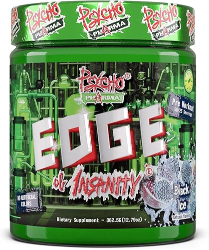 Psycho Pharma - Polvo de preentrenamiento más potente y altamente estimulante - Límite de la locura - El suplemento de preentrenamiento más intenso