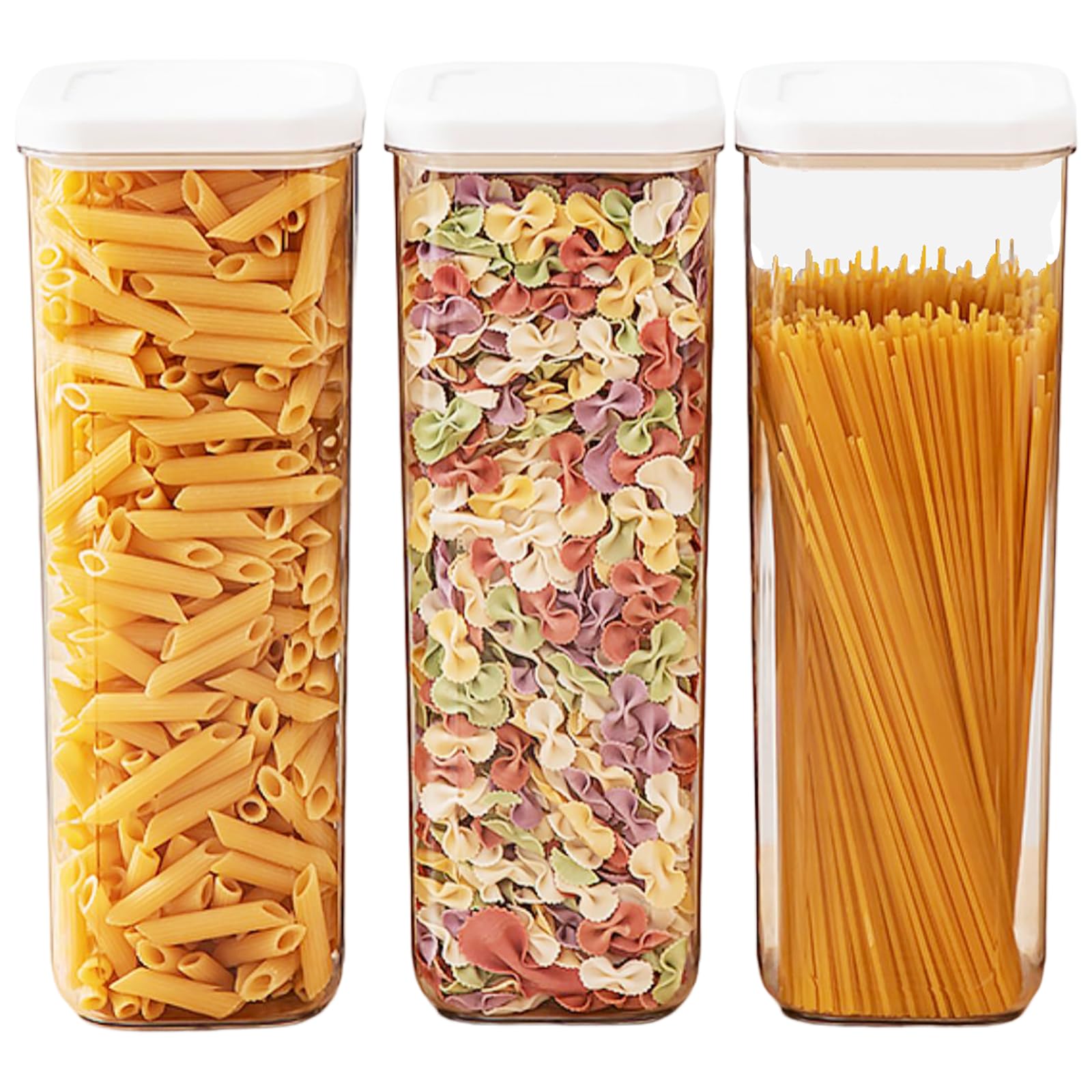 Tiawudi Paquete De 4 Recipientes Grandes De Almacenamiento De Pasta, 3.2 L Cada Uno, Recipientes Herméticos De Almacenamiento De Alimentos Para Organización De Cocina, Organización Y Almacenamiento De