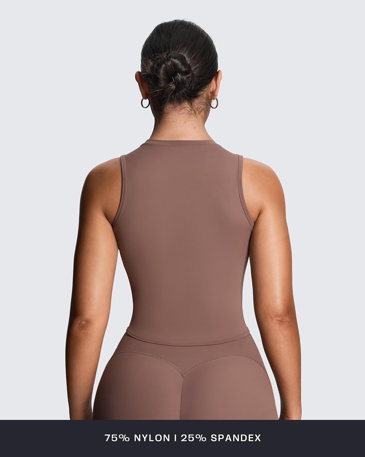 Aoxjox Women's Sleeveless Tank Tops GEO Workout Gym Yoga Curve Longline Crop Top - Image 3