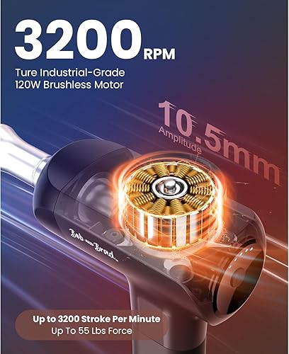 Miniatura 5 de BOB AND BRAD Pistola de masaje X6 Pro Max con terapia de cabeza de calor, frío y metal, pistola masajeadora de tejido profundo de percusión para