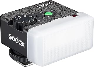 Godox iM30 Mini Flash Speedlite with Diffuser Kit - GN15 Portable Speedlight for Canon Nikon Sony Fuji Olympus Hotshoe Cameras, 7 Power Levels, 230 Flashes