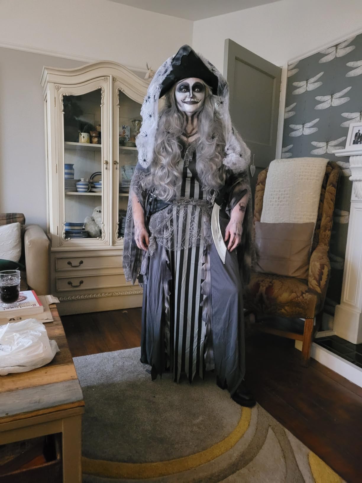 Smiffys Deluxe Ghost Ship Princess Costume, Grey