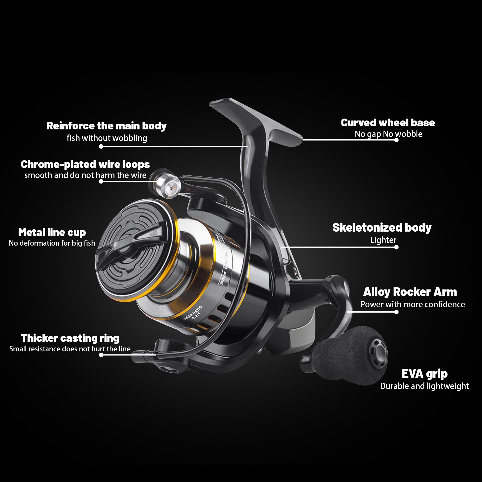 カラマズBAL-ＣＩ-1 Lacusmall Spinning Fishing Reel, Saltwater Freshwater Spinning