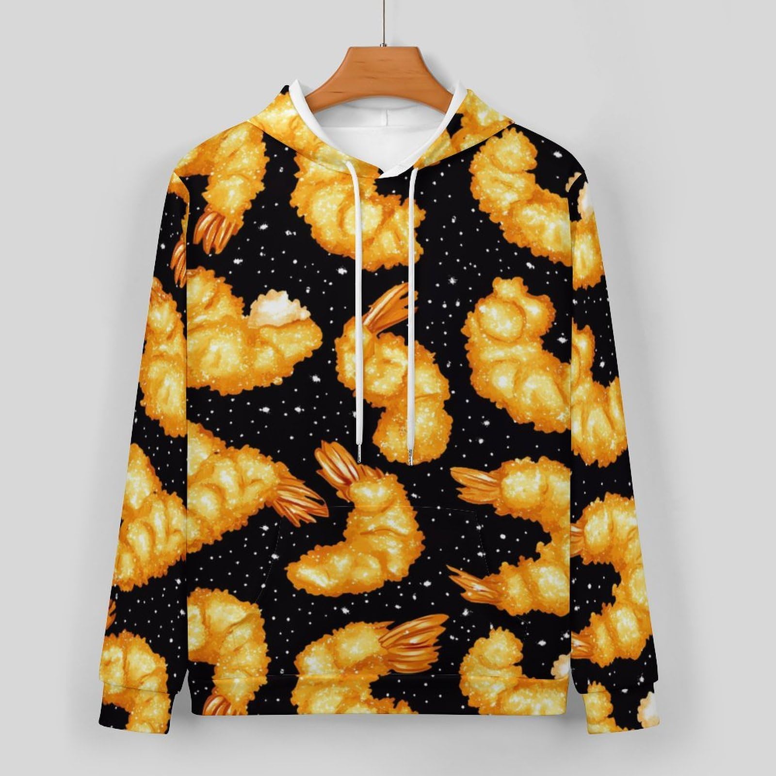 Gamberetti Golden Tute per gli Uomini Manica Lunga Felpa Con Cappuccio E Pantaloni Della Tuta Joggers Set Moda Tute