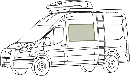 Miniatura 16 de VanEssential Cubierta de ventana deslizable aislante y oscurecedora diseñada para la furgoneta Ford Transit del año 2015 hasta la actualidad SIN gris