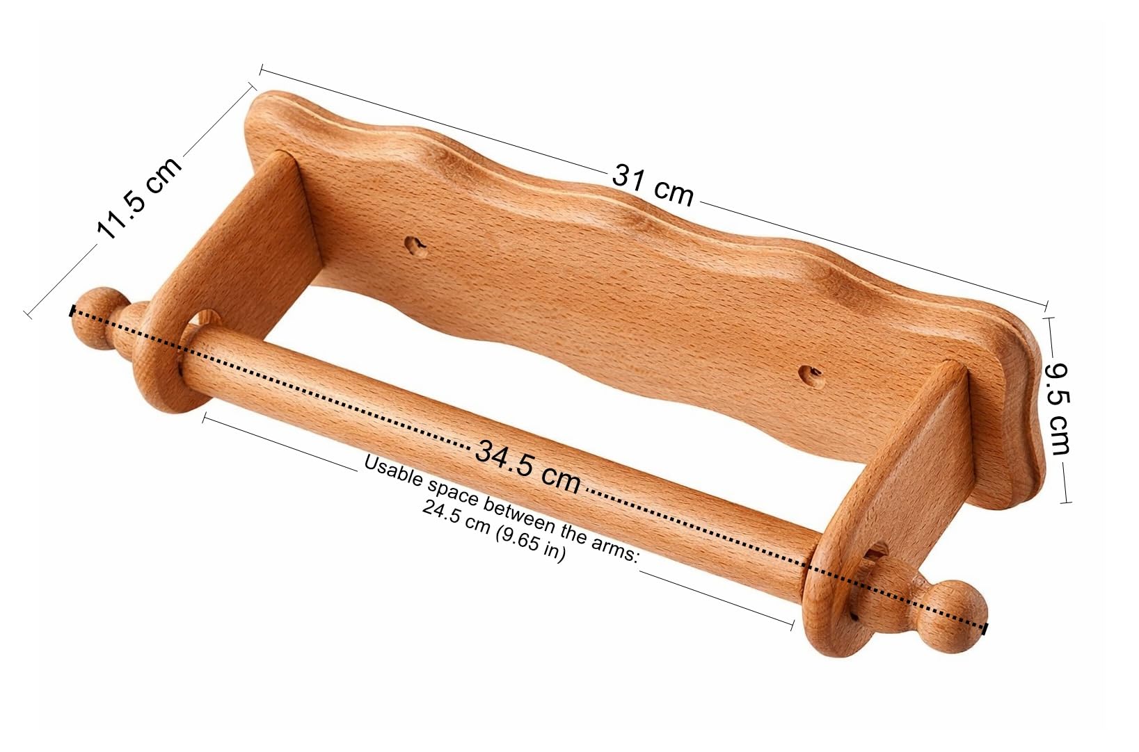 NUOVO CUCINA PORTAROTOLO FAGGIO LEGNO MURO FOGLIO ROTOLO ASCIUGAMANO DI CARTA DISTRIBUTORE – CHIARO