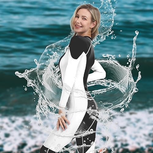 Vista 25 de OMGear Piel de buceo para mujeres y hombres, traje de baño de cuerpo completo, de secado rápido, delgado, traje de buceo, protección UV, protección