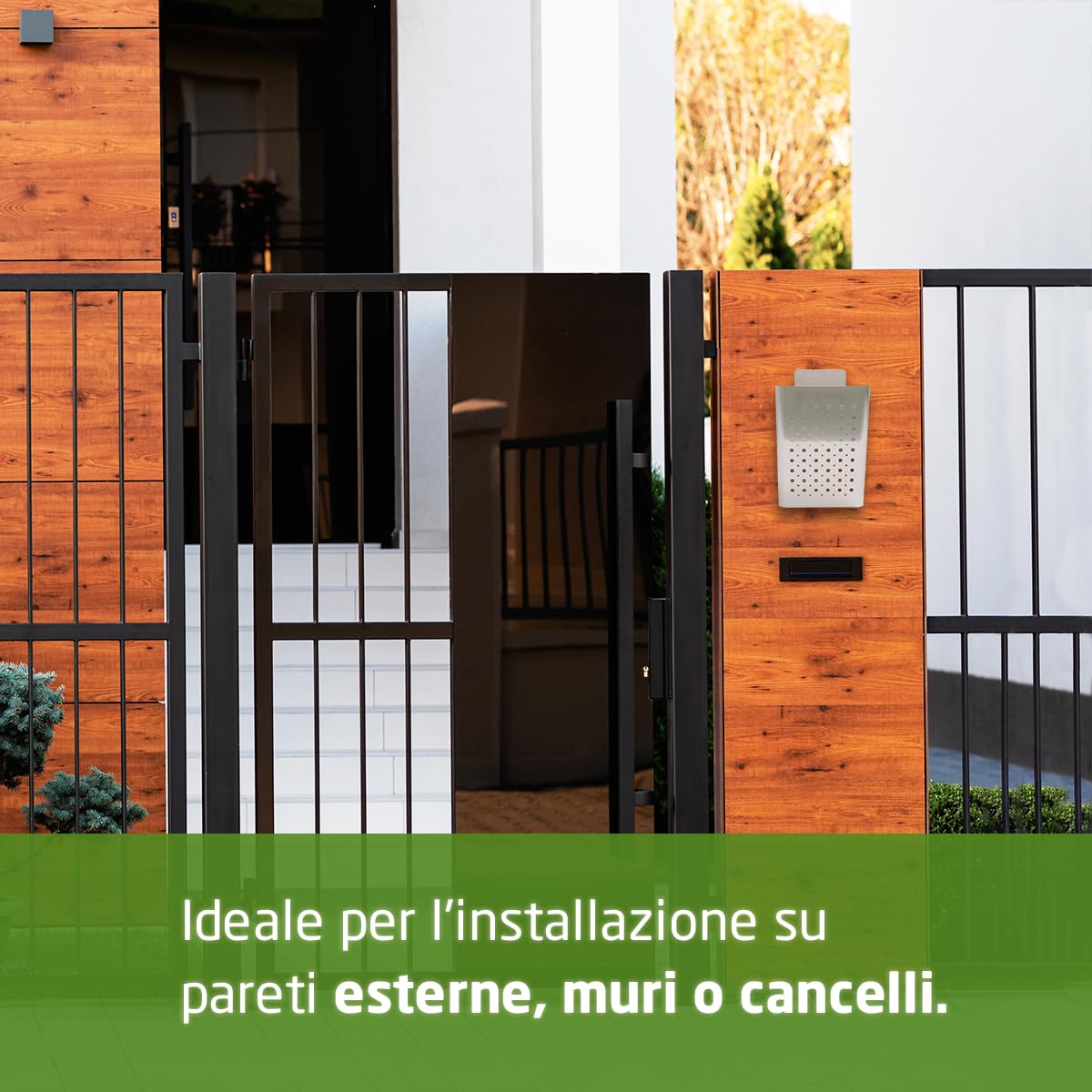 Amig - Cassetta postale | Cestino Pubblicitario con Griglia Frontale | Per propaganda | Per Pareti Esterne o Pareti di Portali o Ingressi | Acciaio inossidabile | Argento | 22 x 36 x 19 cm