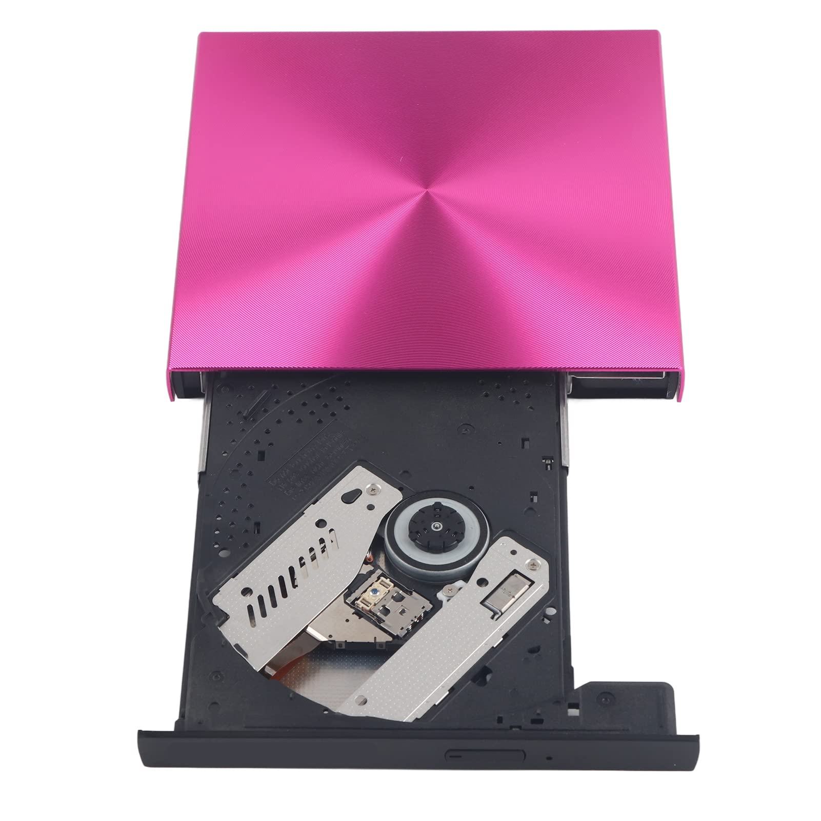 Pilipane Portable Rose Red DVD CD Writer, Aluminum Alloy USB 3 0 External Censer for Laptop and Portable External DVD Drive, DVD Reader Player, CD Censer USB (Rose)