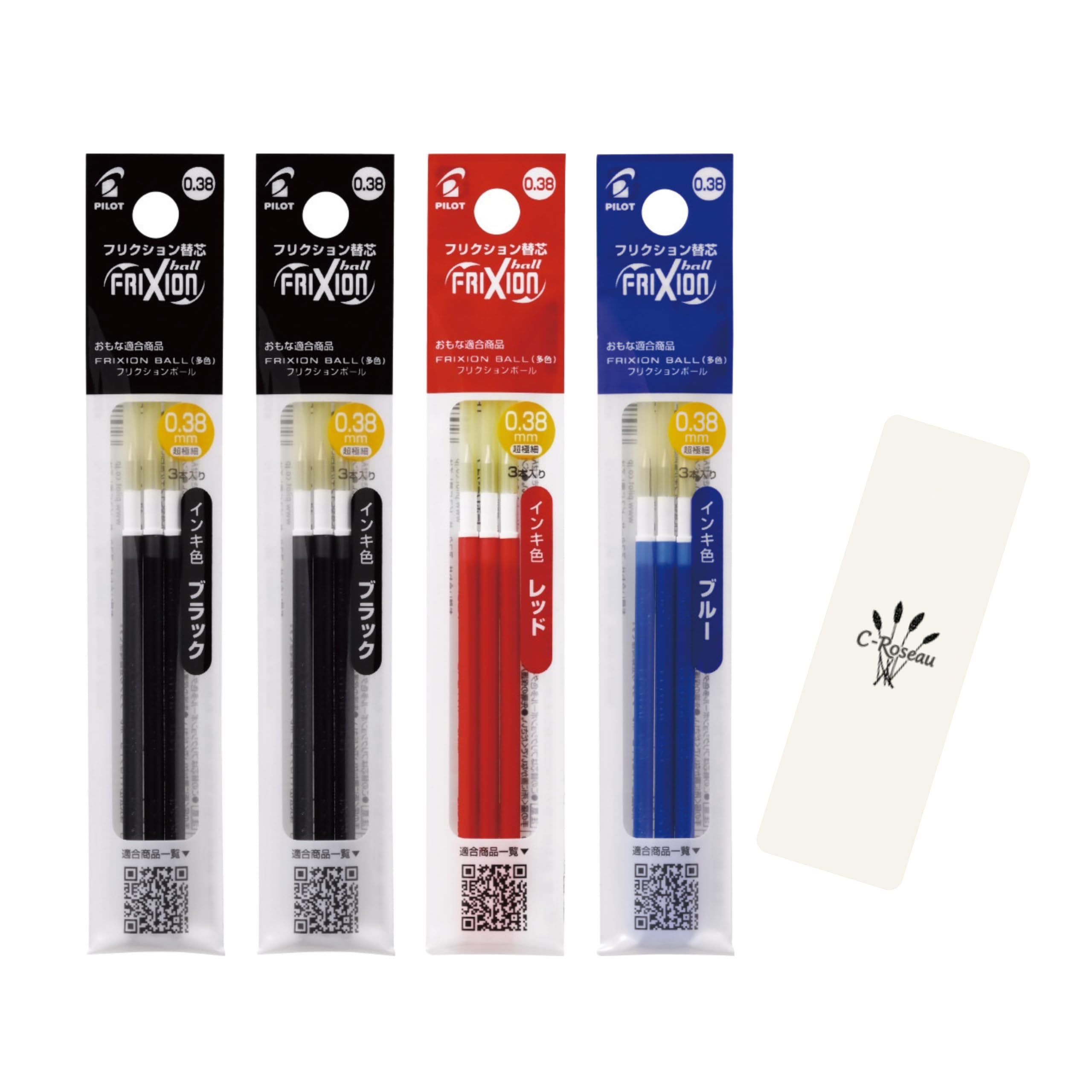 Amazon | フリクション替芯 0.38mm 12本セット（黒6・赤3・青3）LFBTRF