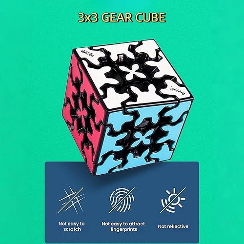 Miniatura 8 de AI-YUN Cubo de velocidad 3x3, cubo de engranajes 3x3, giro suave 3x3x3 rompecabezas de cubo de engranajes, rompecabezas de juguetes para el cerebro