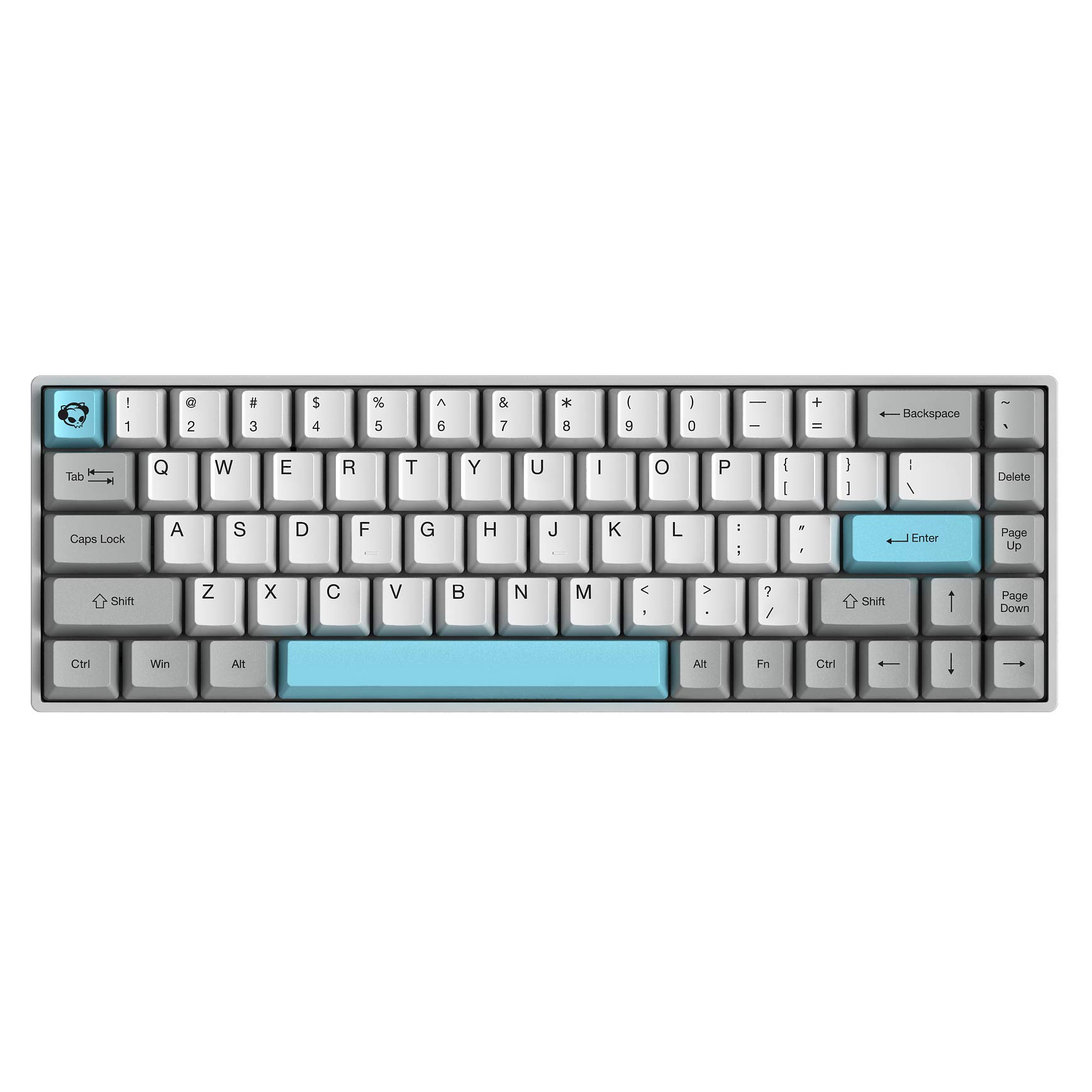 YUNZII AKKO 3068 Silent Wireless Mechanical Keyboard with Bluetooth 5.0, Dye-Sub PBT Keycap Upgraded