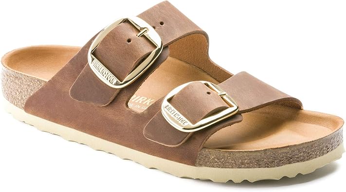BIRKENSTOCK ゴールド サンダル 35　細身　NARROWタイプ Amazon | Birkenstock アリゾナ ビッグバックル レディース