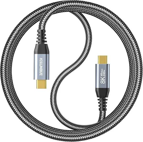 40Gbps USB C for Thunderbolt 4 Cable 3.3FT, USB C Monitor Cable [8K@60Hz/Dual 4K@60Hz], 40Gbps High Speed Data Transfer, USBC Video Cord, 240W Charging for MacBook,iPad,Lenovo,SSD,KYY,Portable Monitor