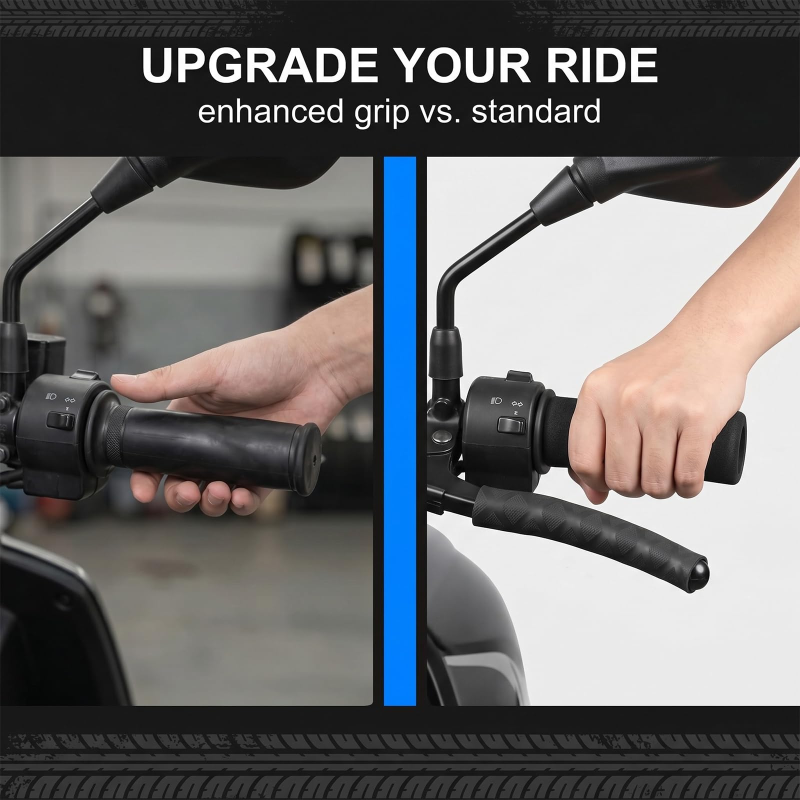 Copre Grips Moto Copertura Universale Termorestringente Maniglia Barra Antiscivolo Manubrio Comfort
