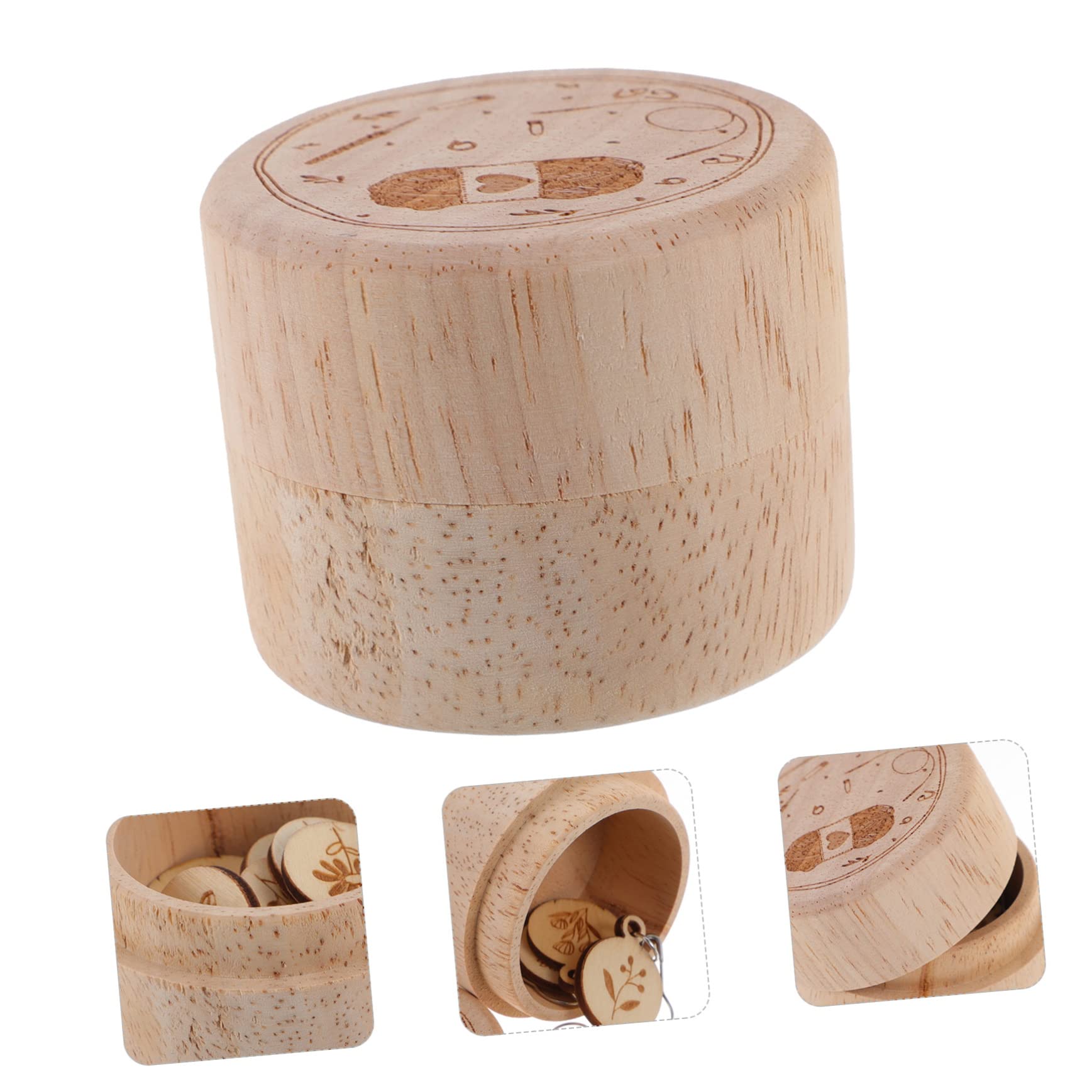 SHINEOFI 5sets Segnapunti Legno per Uncinetto e Maglieria Marcatore Punti Rimovibile con Scatola Legno per Cucire Ricamare e Lavorare Maglia