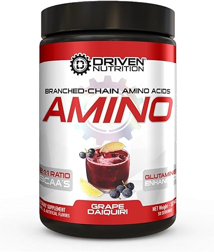 Aminoácido de cadena ramificada con glutamina - Relación BCAA 211, 0.11 onzas de leucina, entrena más duro y más tiempo - Aumenta la masa muscular,