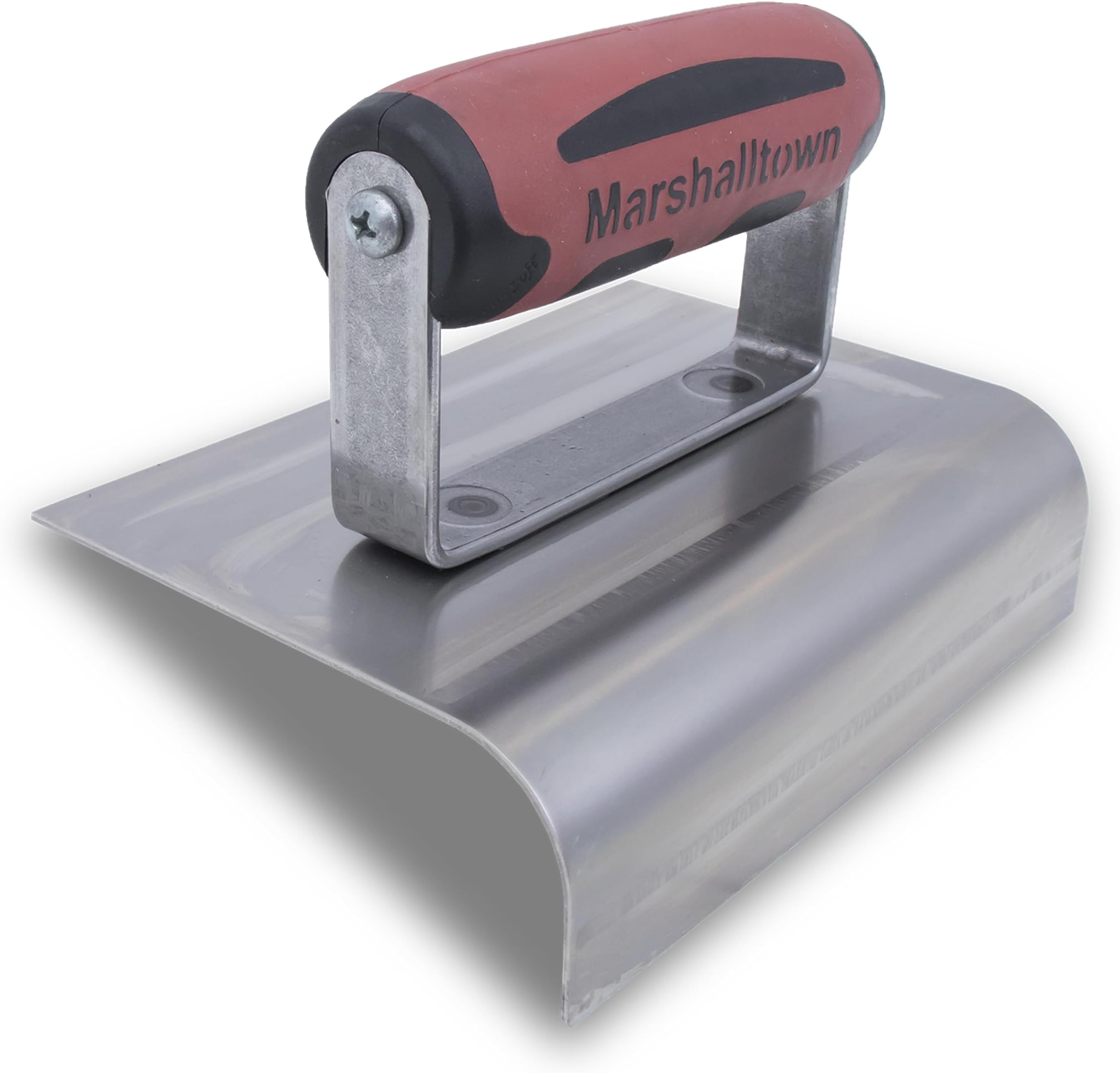 MARSHALLTOWN Curb Outside Tools, Stainless Steel 6" x 4" with 1 1/2" Lip Depth, 3/4" Radius, DuraSoft Handle, Made in the USA, 4268D