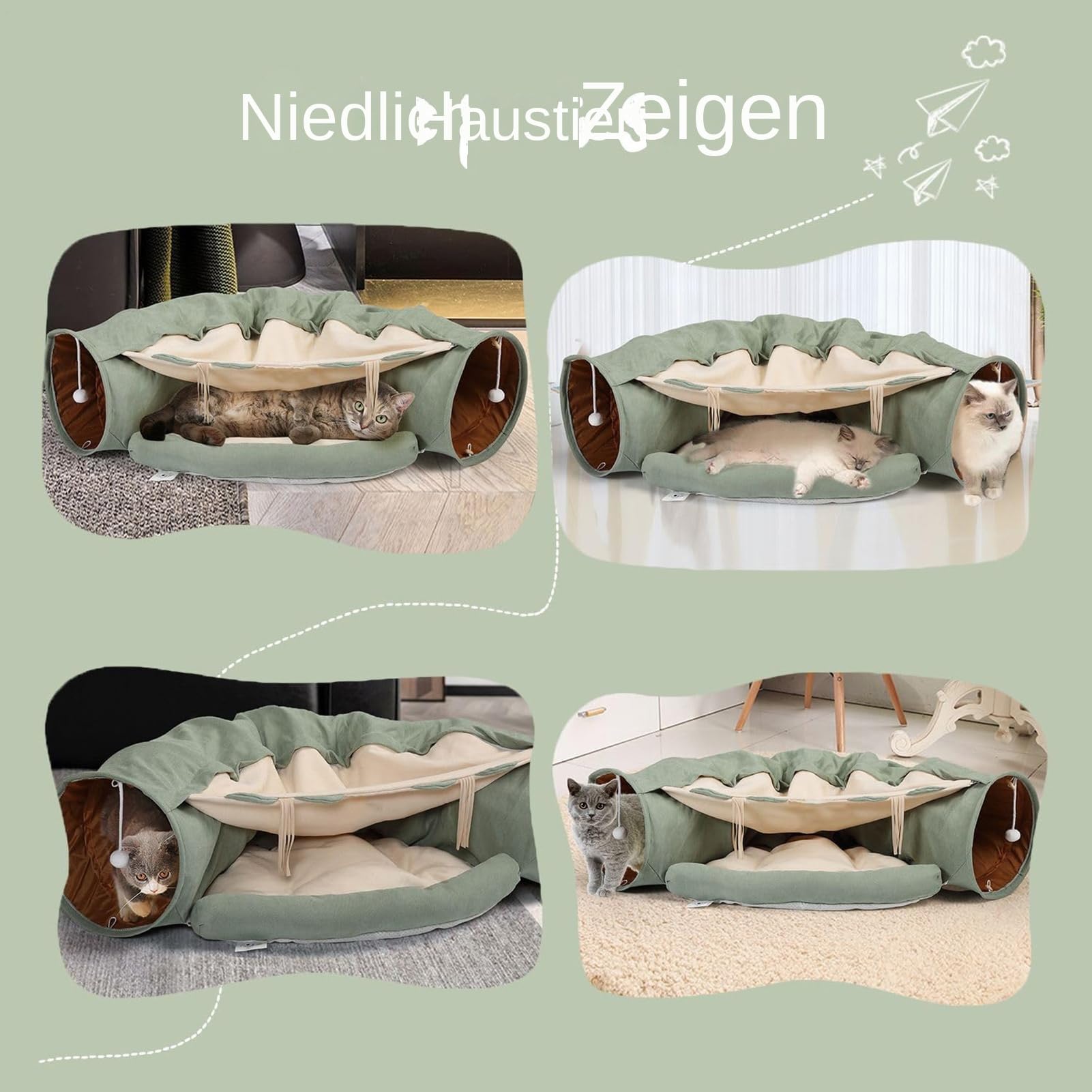 Tunnel pliable pour chat – Tubes souples pour animaux de compagnie