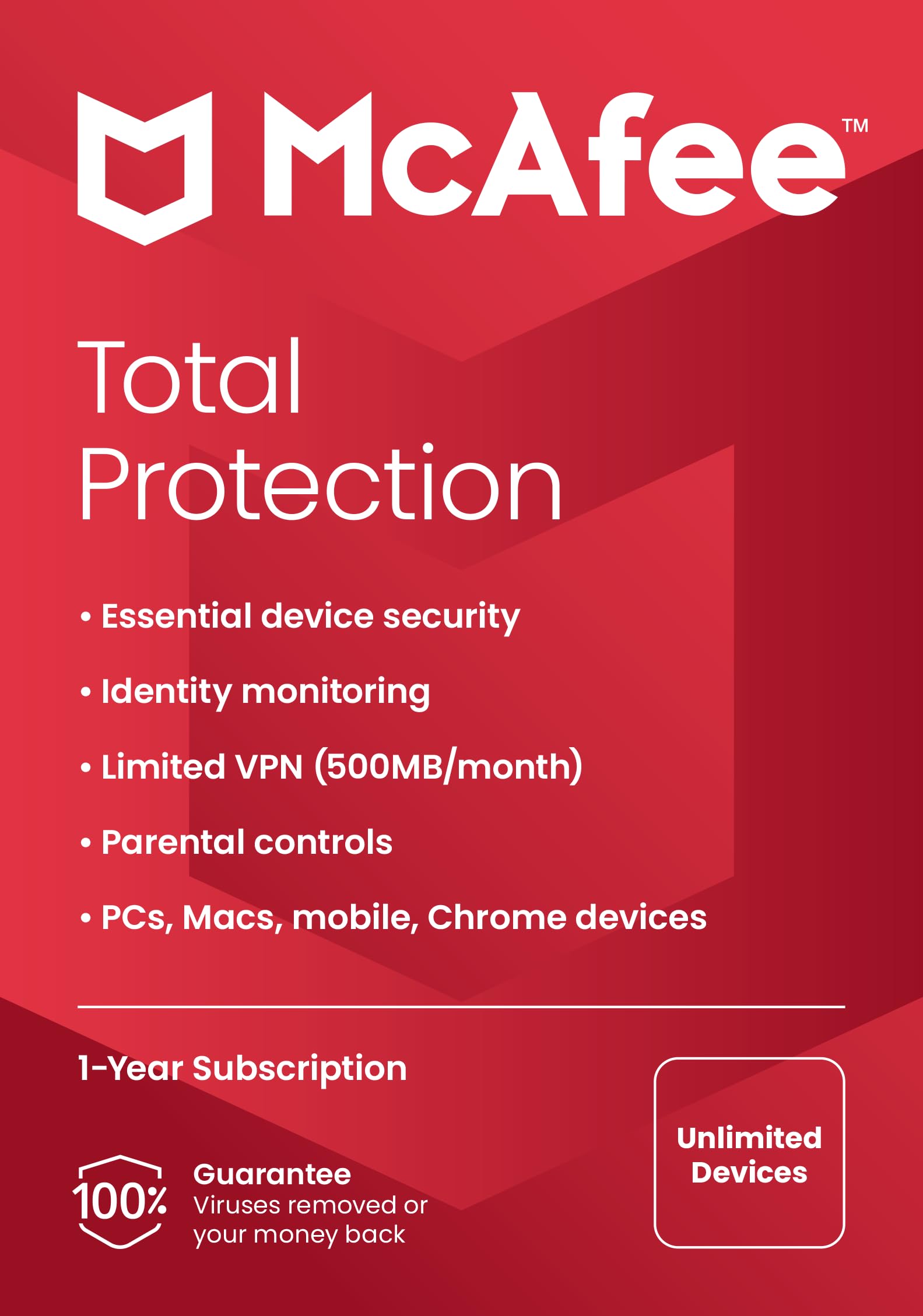 McAfee Total Protection 2024 | Unlimited Devices | Cybersecurity Software Includes Antivirus, Secure VPN, Password Manager, Dark Web Monitoring | Key Card