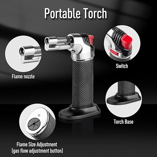 Miniatura 5 de Kit de ahumador de cóctel con antorcha, regalos para hombre, maridos, papá, chips de madera de 4 sabores, kit de whisky bourbon antiguo con una