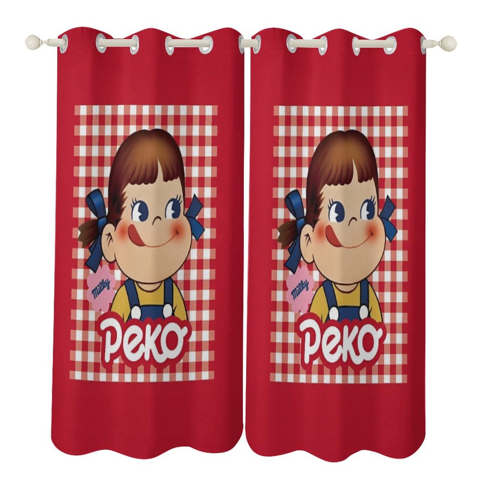 ペコちやんカーテン Amazon｜ペコちゃんカーテン 遮光 断熱 防寒 カーテン2枚セット