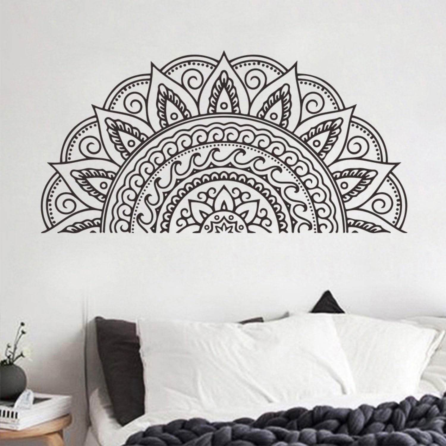 Indian Royals Black Half Mandala Design Peel and Stick Self Adhesive Wall Sticker for Wall Decor and Home Decor (30CM X 60CM) (B0C8DCS9YF) Amazon Price History, Amazon Price Tracker