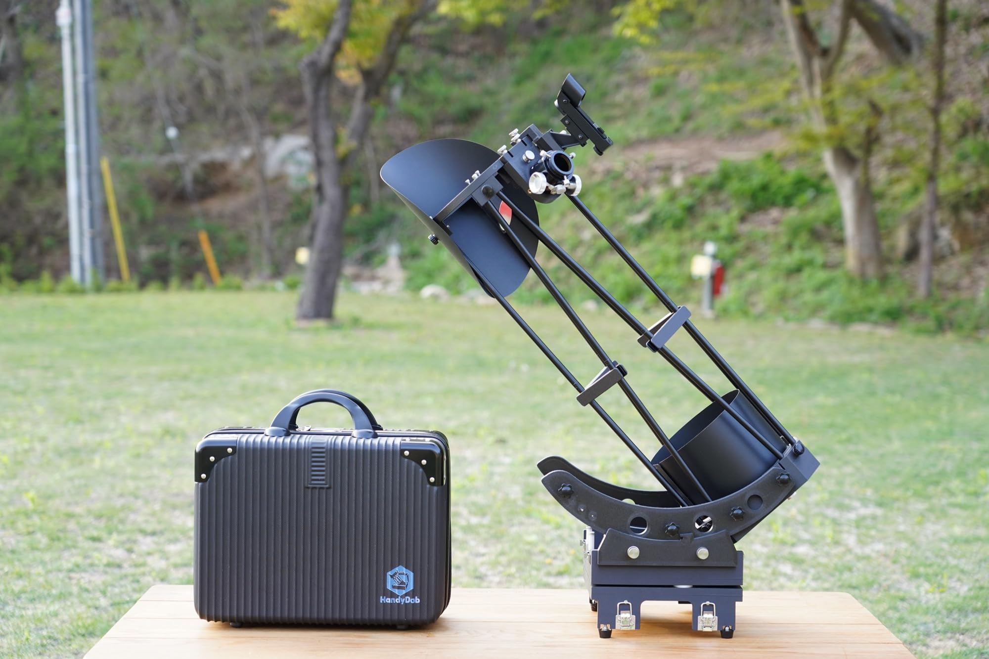 6 6" Dobsonian portatile ultra leggero con copertura luminosa e supporto per smartphone - Telescopio da viaggio compatto