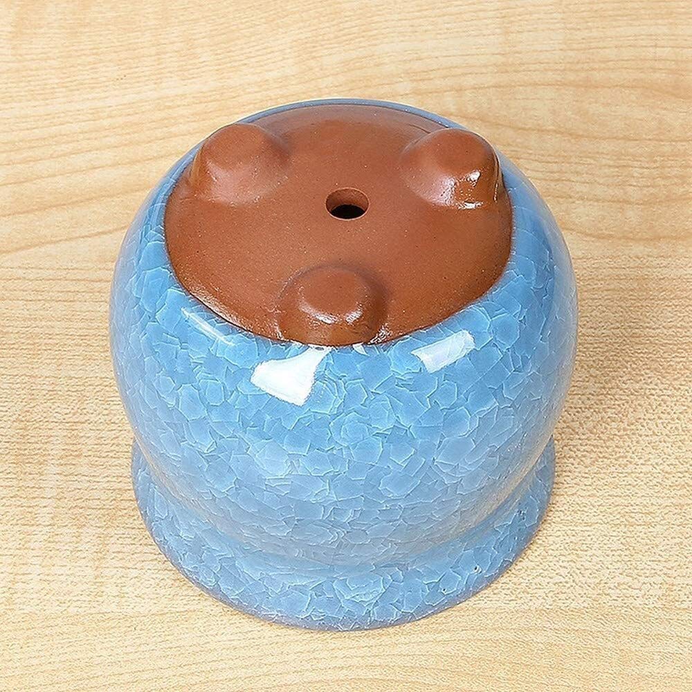 Doniczka na sukulenty ceramiczna kolorowa runo ceramiczna doniczka na kwiaty do wewnątrz roślina mała donica do roślin domowych doniczki ogrodowe na zewnątrz doniczki ogrodowe (kolor: ciemny + zielony)