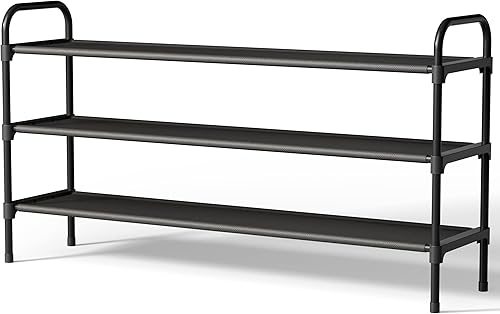 Kitsure Zapatero extra largo para armario, organizador de zapatos para entrada de puerta delantera, estante apilable para zapatos, organizadores de