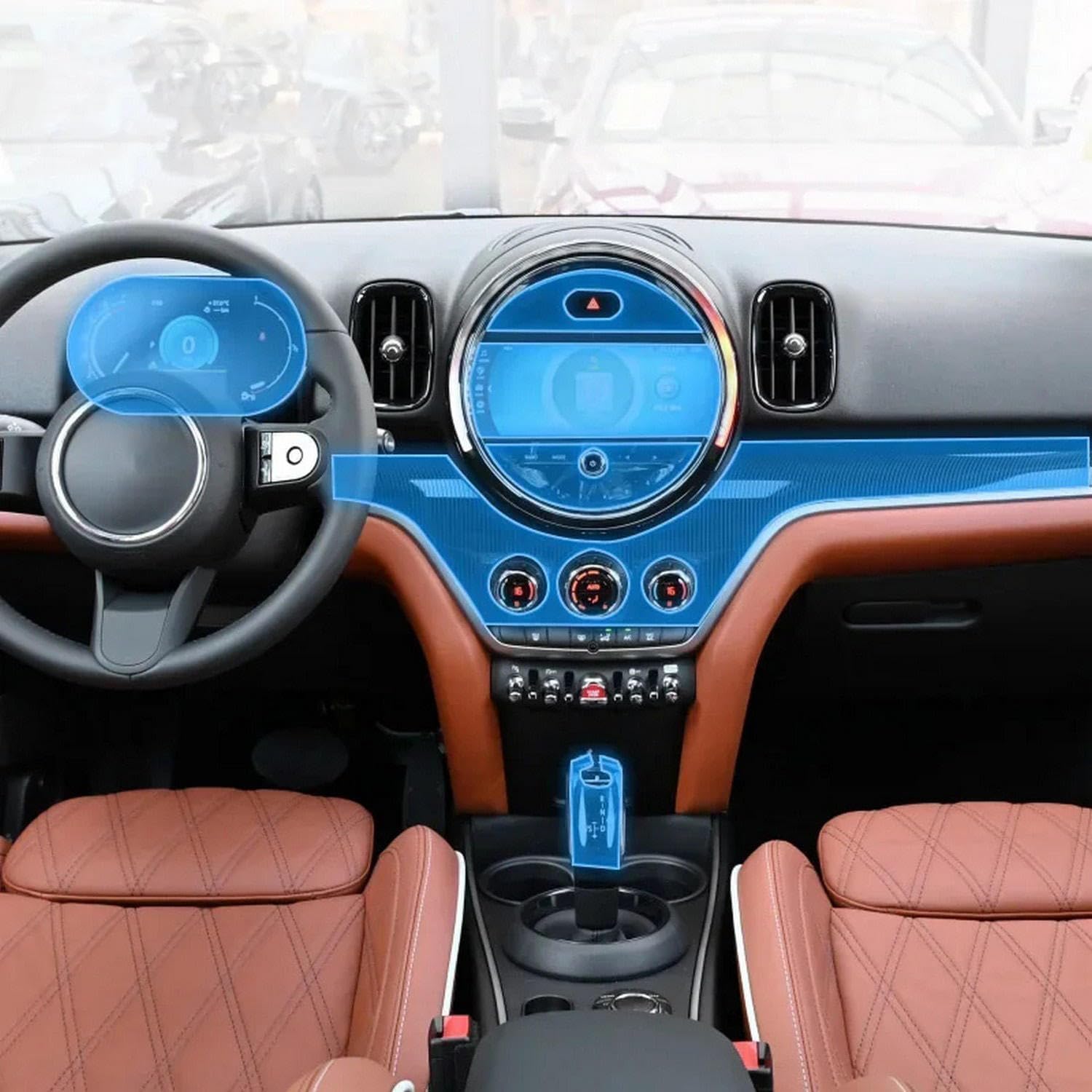 Film transparent TPU pour console Mini Countryman 2021-2023 anti-rayure PPF