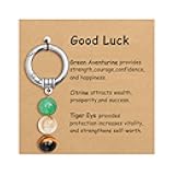 Natural Crystal Keychain New Beginnings Healing Anxiety Relief Graduation Gifts Lucky Charms Small Gifts for Women