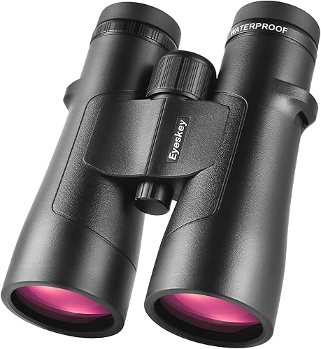Eyeskey Prismáticos ED de 12 x 50 para adultos de alta potencia, súper claro y amplio campo de visión, binocular ligero e impermeable, perfecto para