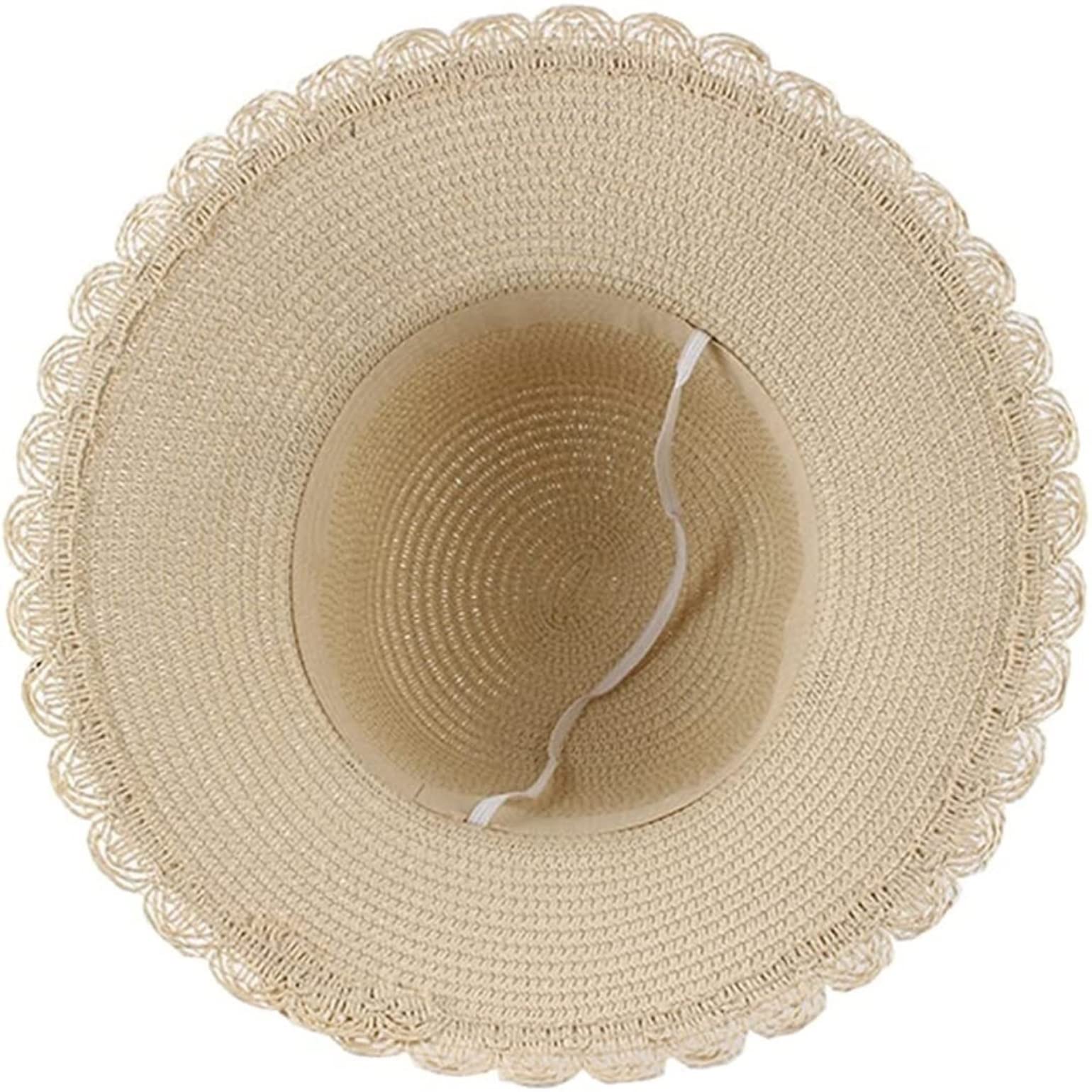 Casquette Visiere Femme, Summer Chapeau De Soleil pour Femmes Paille Pliable Vacances D'été Plage Décontractées Pliable, Chapeau de Plage