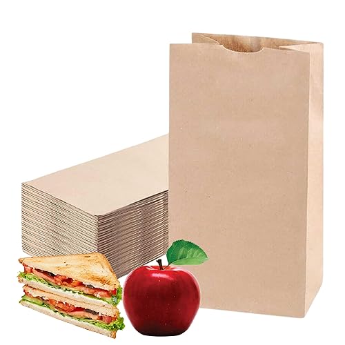 Perfect Stix Brown Bags - Bolsas de almuerzo de papel marrón de 4 libras, paquete de 120 unidades
