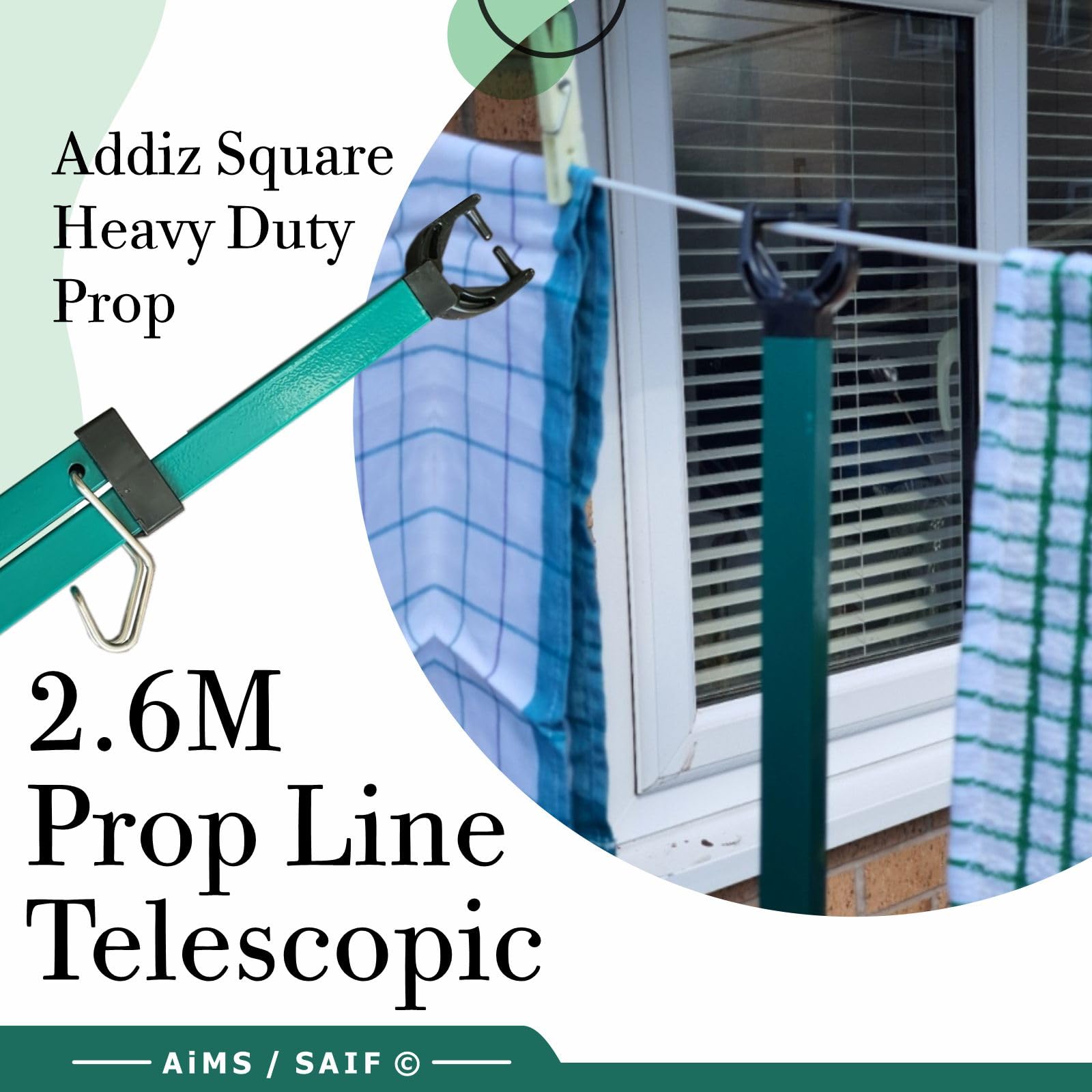 Puntello In Alluminio Per Ponteggio Linea Di Lavaggio Giardino Zincato 2pk Metallo Oggetti Di Scena Puntello Per Ponteggio Pieghevole - Foto 12