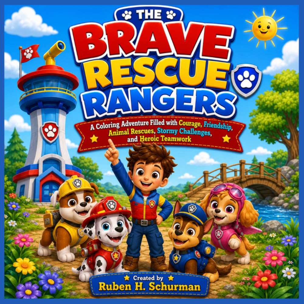 The Brave Rescue Rangers: A Coloring Adventure Filled with Courage, Friendship, Animal Rescues, Stormy Challenges, and Heroic Teamwork