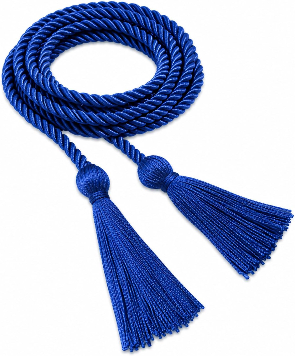 Graduation Honor Cords, 67" Braided Intertwined Cord with 4" Tassels, Gold and Blue Mixed Two-Tone Academic Regalia for High School and College Graduates, Honor Society Cord