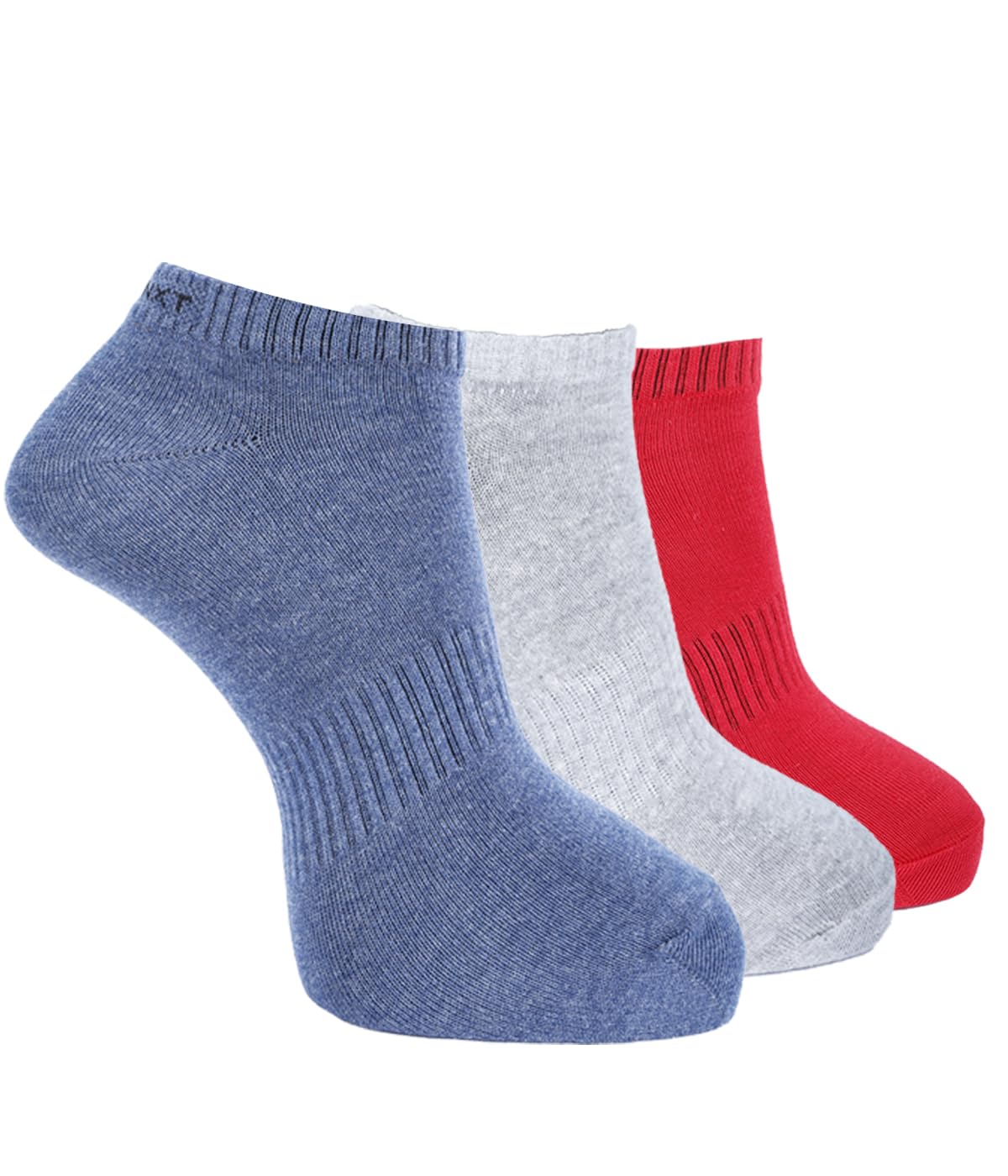 force nxt BY Dollar Socks for Men Solid Ankle Length Cotton Socks, Free Size, Pack of 3 (Multicoloured)-picture-33